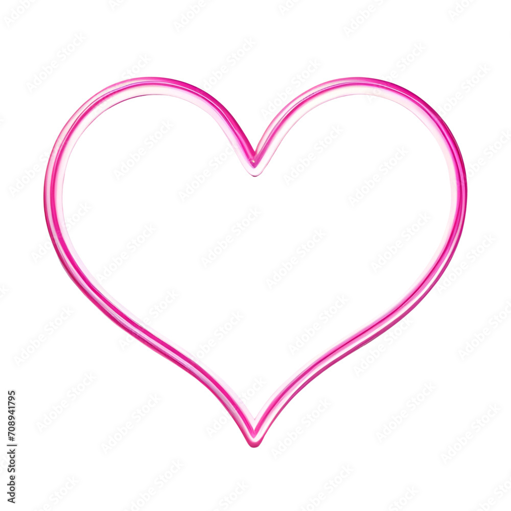Color of heart glitter and neon style illustration jpg and png
