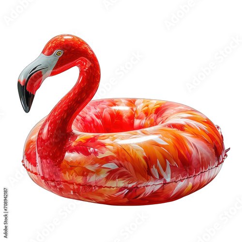 Flamingo Float Isolated on Transparent or White Background, PNG