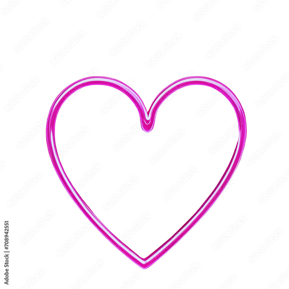 Color of heart glitter and neon style illustration jpg and png