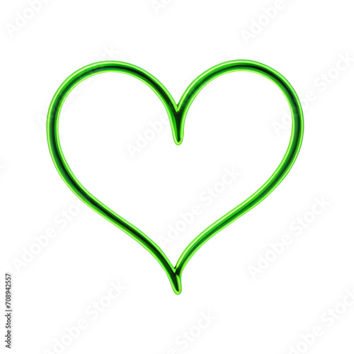 Color of heart glitter and neon style illustration jpg and png