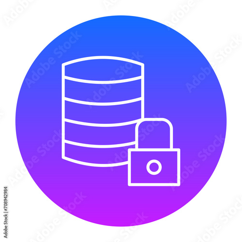 Database Lock Icon of Web Hosting iconset.