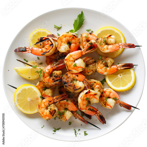 fried shrimp with lemon, png