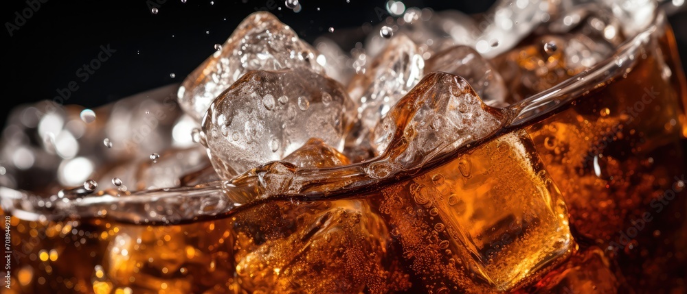 lridescent iced coke, macro photography close up. lridescent iced coke, macro photography close up.