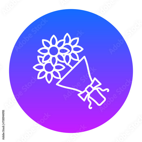 Flower Bouquet Icon of Wedding iconset.