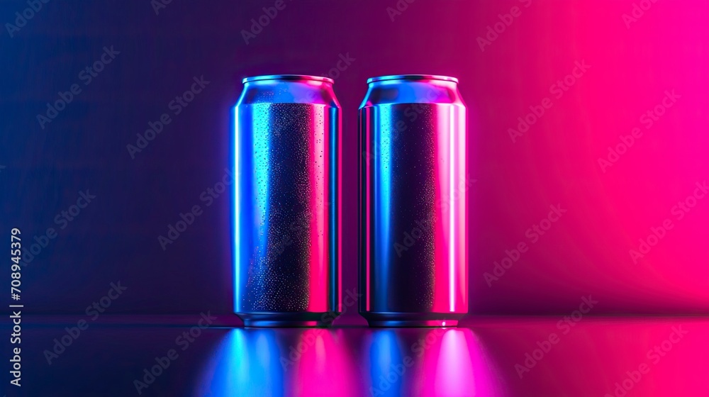 Neon Soft Drink Can Mockup Neon Soft Drink Can Mockup