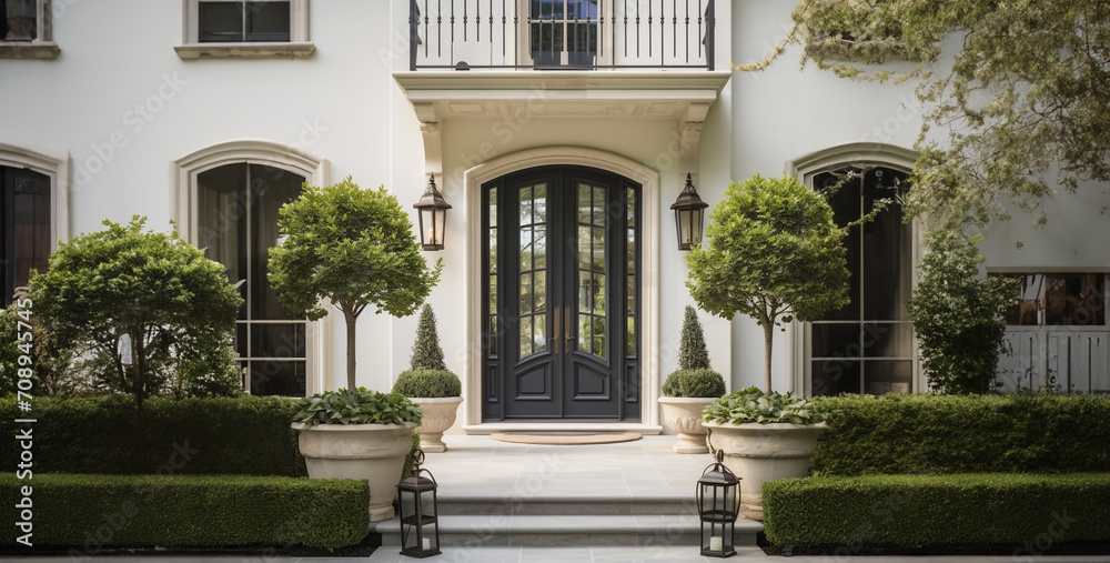entrance to the house, a clean and welcoming entryway of a luxury french