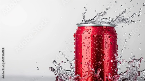 Red Soft Drink Can Mockup