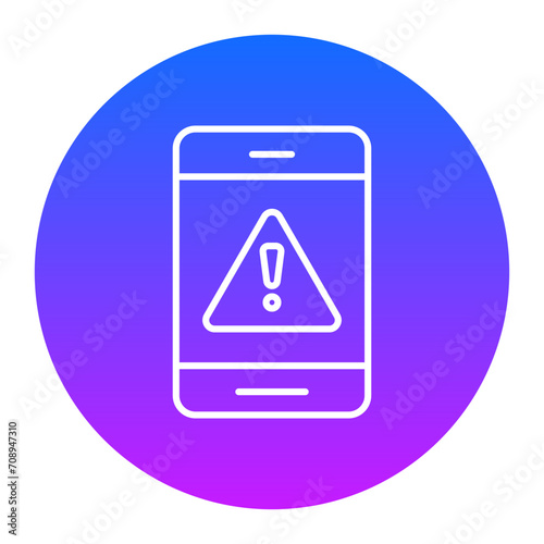 Mobile Warning Icon of Protection and Security iconset.