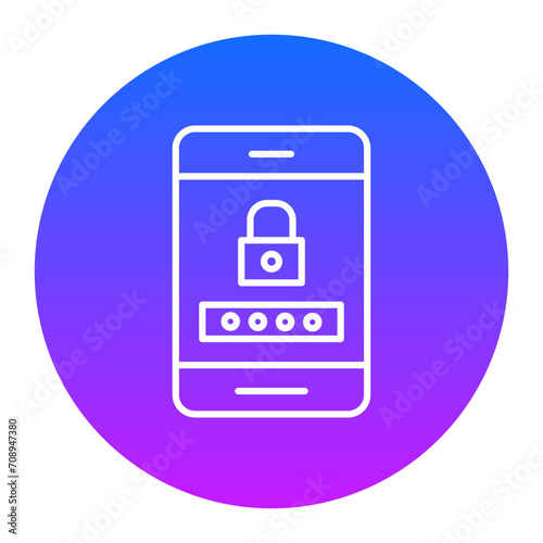 Mobile Password Icon of Protection and Security iconset.