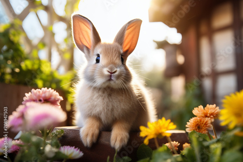 rabbit in a garden © mical