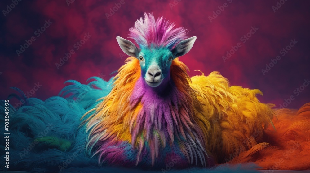 AI generated animals with parrots feathers AI generated animals with parrots feathers