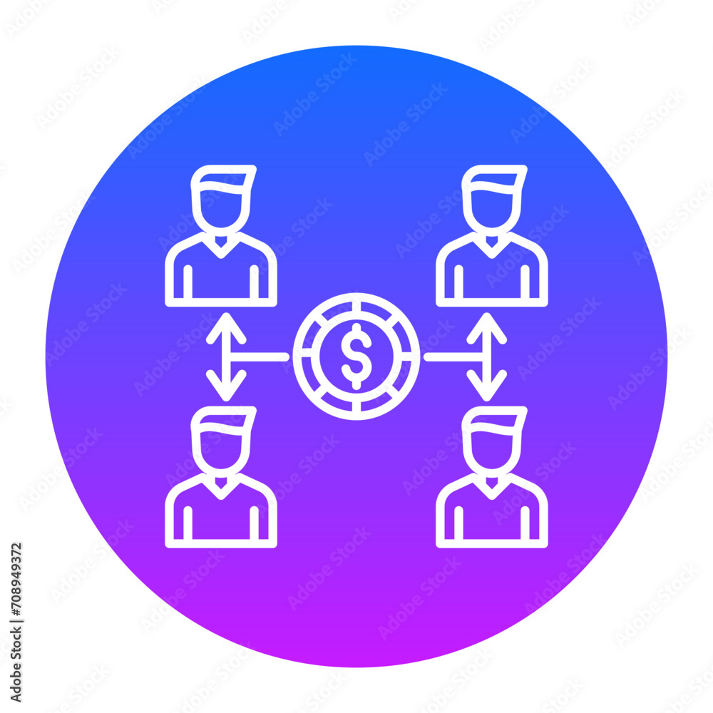 Cash Distribution Network Icon Cash Distribution Network Icon
