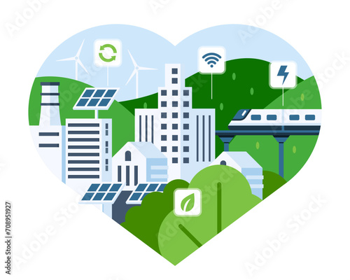 Heart of ESG Concept Illustration