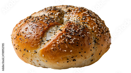 Isolated Kaiser Roll on a transparent background photo