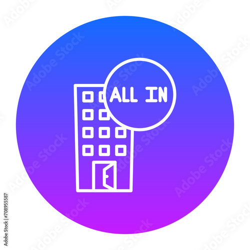 All Inclusive Icon of Hotel Management iconset.