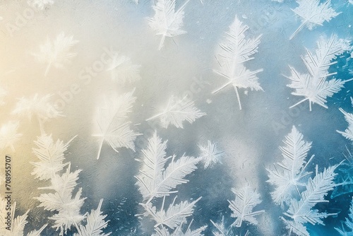 Winter ice and snow themed wallpaper © birdmanphoto