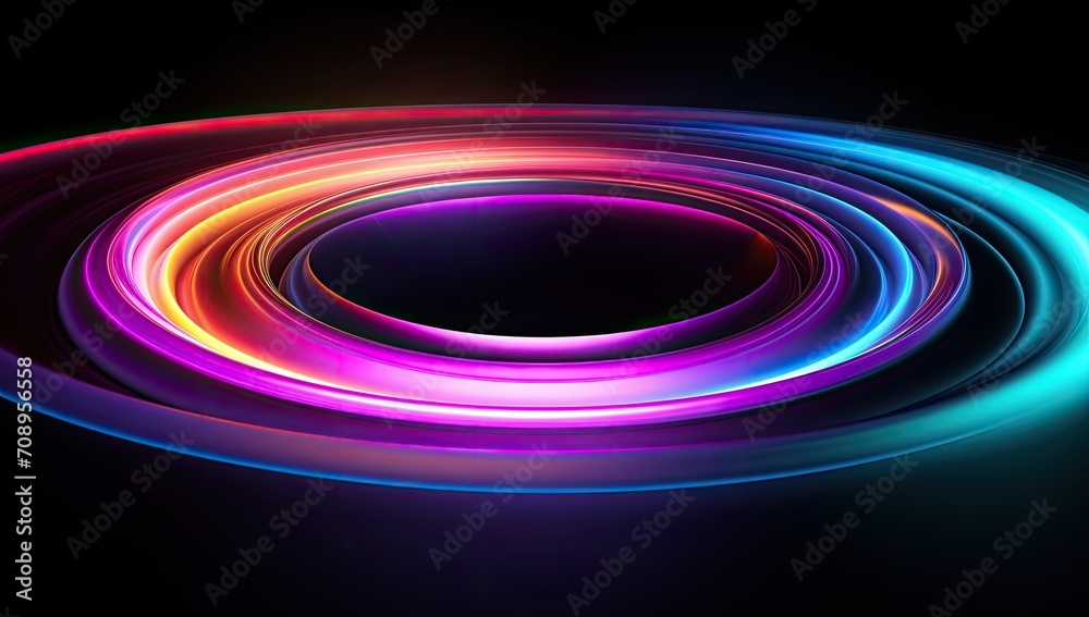 Neon light textured round circle background Neon light textured round circle background