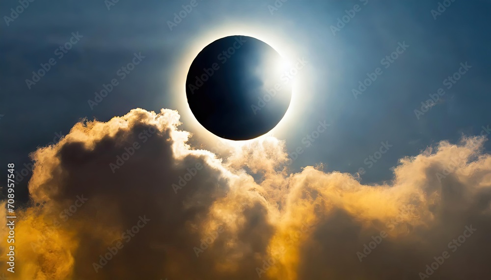 Obraz premium total solar eclipse