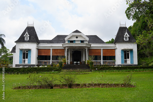 Le Domaine des Aubineaux Plantation Estate Museum Exterior in Mauritius on the Tea Route in Forest Side, Curepipe
