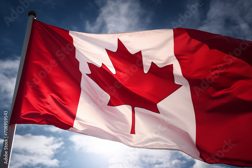 Canada flag. The country of Canada. The symbol of Canada. 