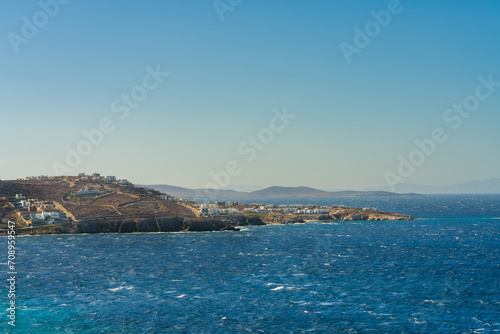 Coast of Mykonos island in Greece