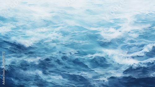 waves blue ocean background illustration sea sky, horizon serene, peaceful refreshing waves blue ocean background