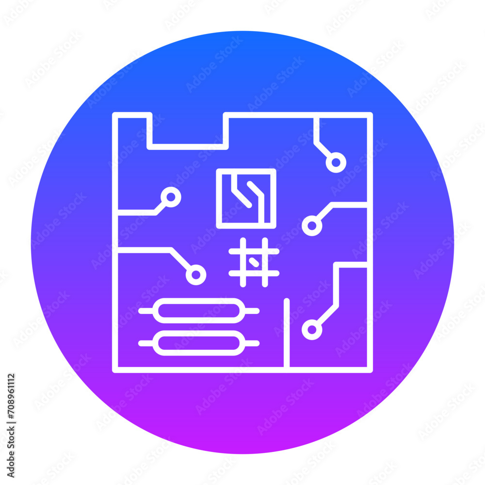 Motherboard Icon of Computer and Hardware iconset.