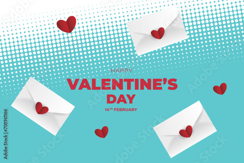 Valentine's Day background, Happy Valentine's Day banner