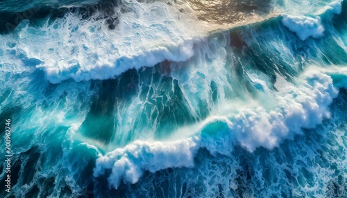 sea and big waves at sunset 