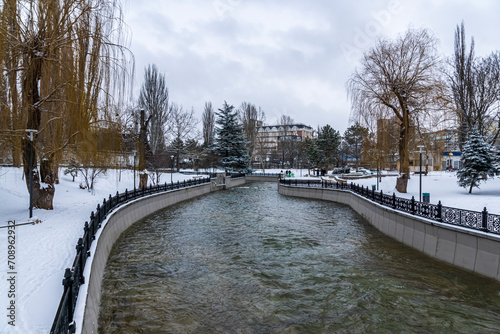 Russia, Crimea. The Salgir River in the city of Simferopol.