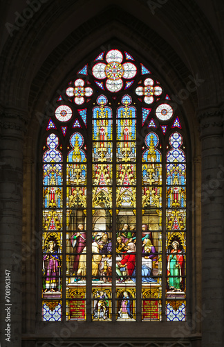Historic Radiance: Stained Glass Treasure of Ghent Cathedral