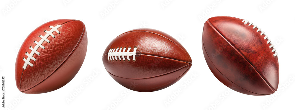 American Football pigskin ball, isolated American Football pigskin ball, isolated