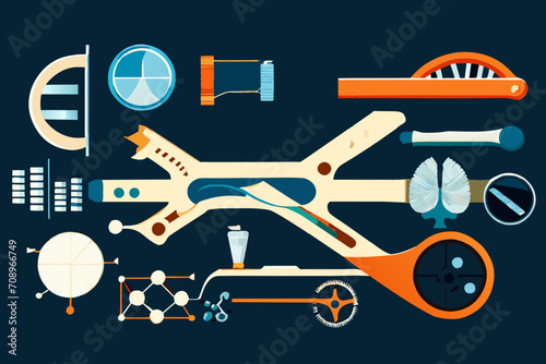 Genetic editing tools. vektor illustation