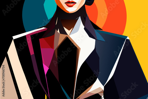 Virtual fashion design. vektor illustation