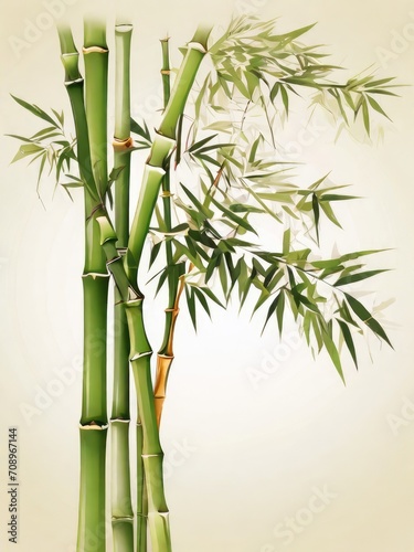 bamboo on a white background