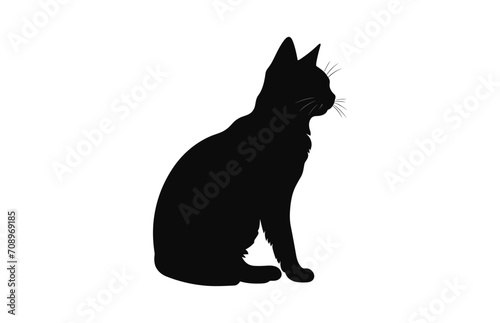 Black Cat Silhouette Vector Clipart