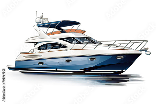 Speed yacht isolated on PNG Background. Generative Ai. © Jahid CF 5327702