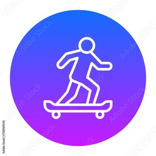 Skateboarding Icon of Physical Fitness iconset.