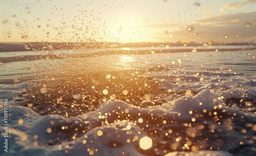 sunset on the beach photo