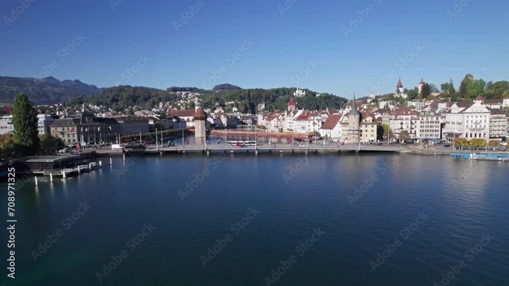 Aerial panorama of Lucerne old town, Switzerland. Aerial panorama of Lucerne old town, Switzerland.
