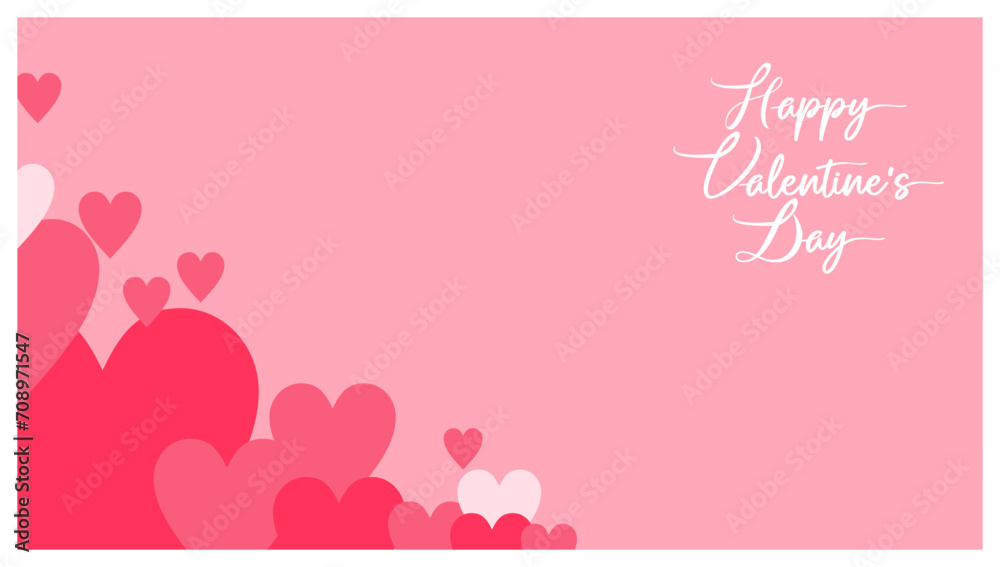 hearts background card banner frame card for valentine and wedding and happy valentine's day letter, pink heart love Paper cut decorations for Valentine's day border or frame design