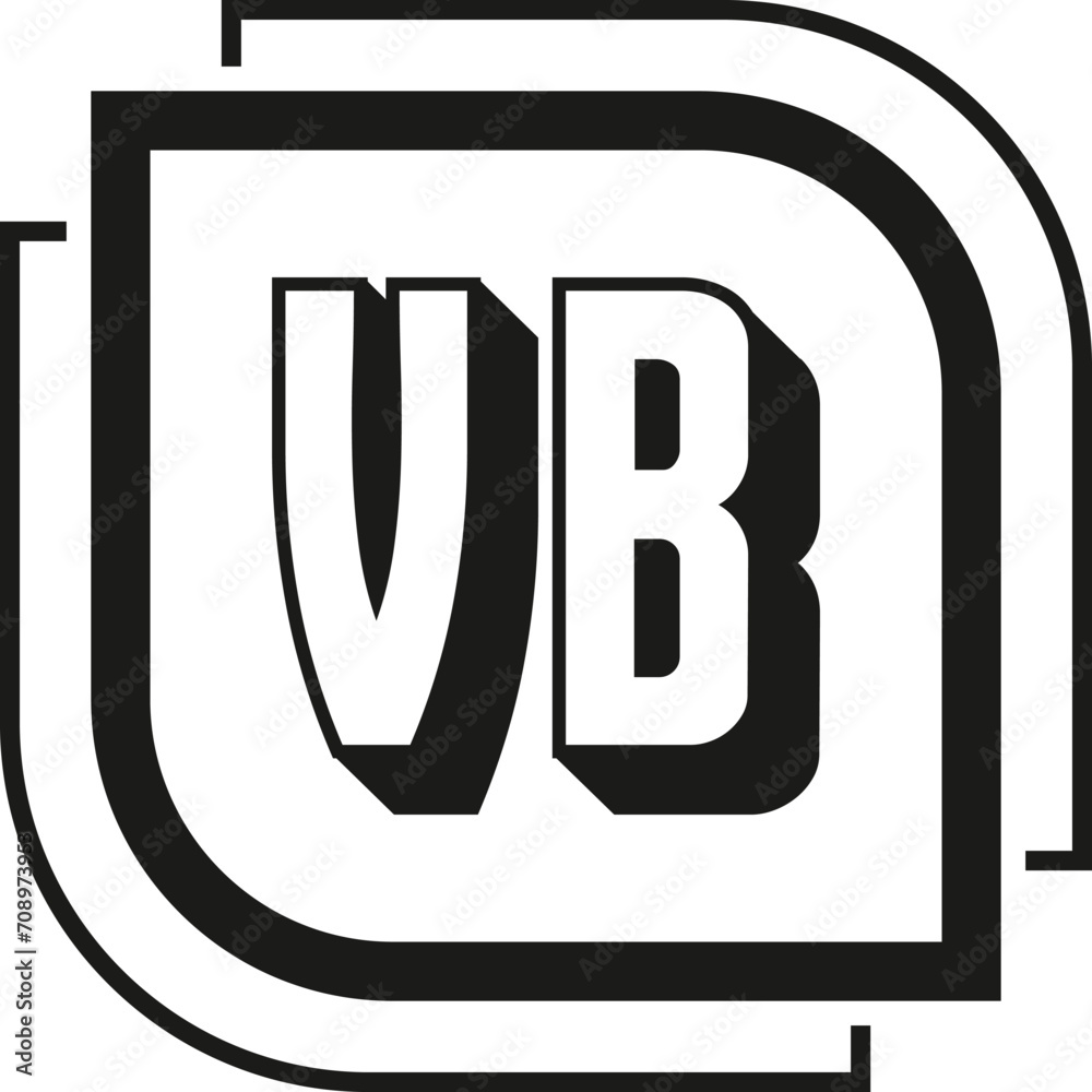 VB letter logo design on white background. VB logo. VB creative initials letter Monogram logo icon concept. VB letter design VB letter logo design on white background. VB logo. VB creative initials letter Monogram logo icon concept. VB letter design