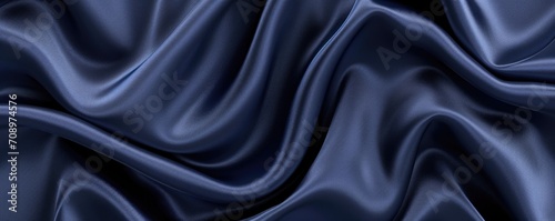 Dark blue Silk fabric texture background