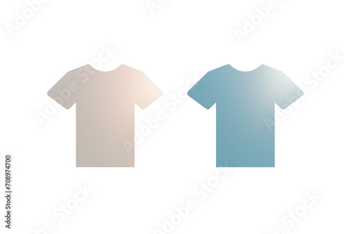t shirt icon symbol red and blue cream and blue