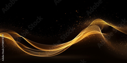 abstract background with wave,Abstract light wave futuristic background.Modern trending abstract black background 
