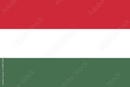 The national flag of Hungary background with the correct official colours which is a tricolour of horizontal bands of red, white and green