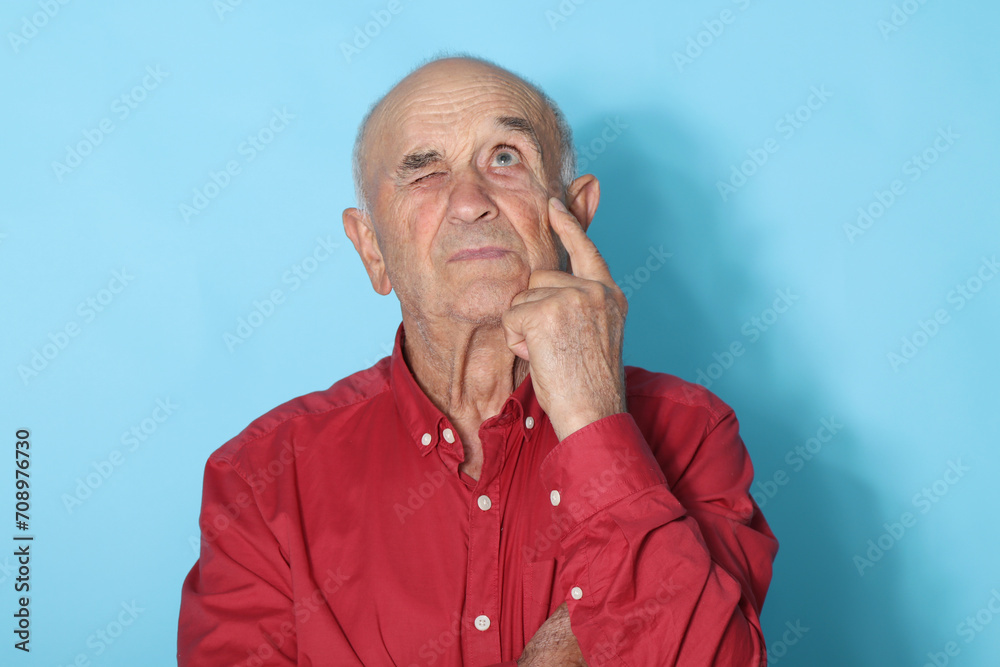 senior man isolated on background