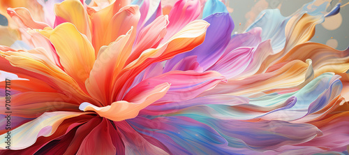 colorful flower plants, blossom, watercolor 47