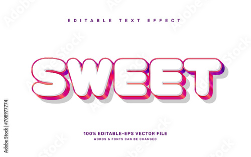 Sweet editable text effect template