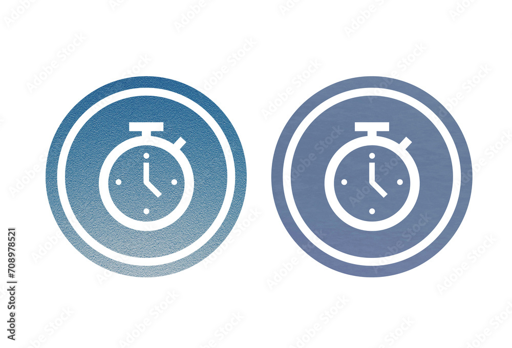 Stopwatch icon symbol blue and gray Stopwatch icon symbol blue and gray